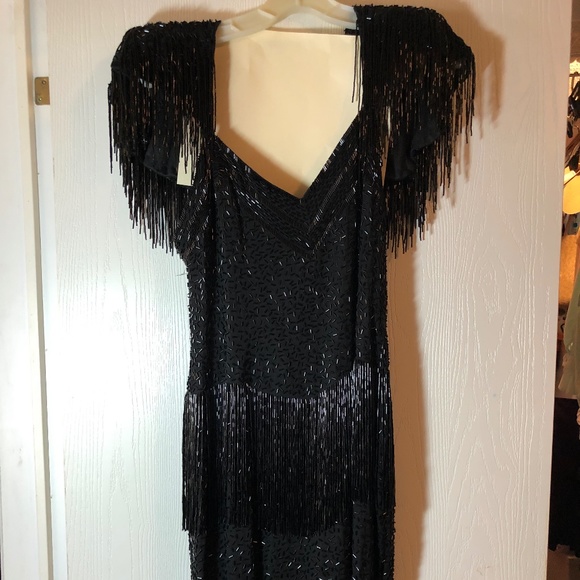 Black sequined cocktail dress - Picture 3 of 5